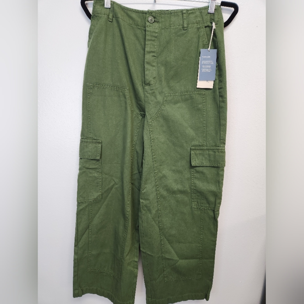 Univeral Thread Buttonfly Cargo Pant Olive Green Womens 6 NWT Antidenim Gorpcore